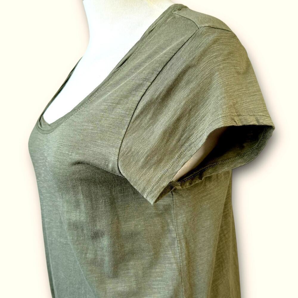 Social Standard Sanctuary Cap Short Sleeve T Shirt Top Scoop Neck Size XXL Green - Picture 8 of 13